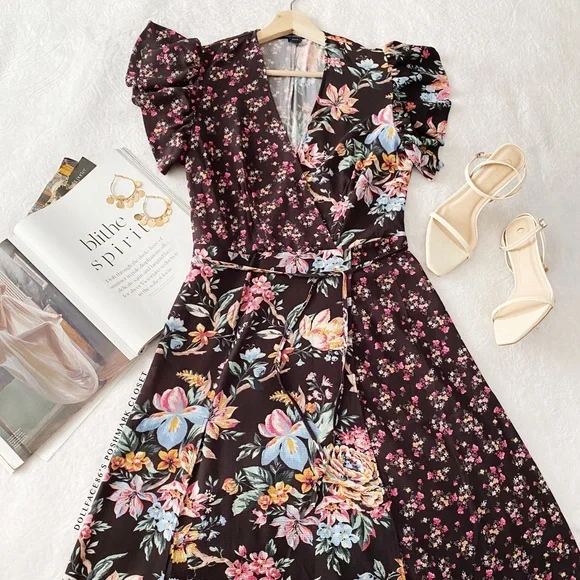 French Connection Patchwork Floral Maxi-dress - Picture 5 of 12